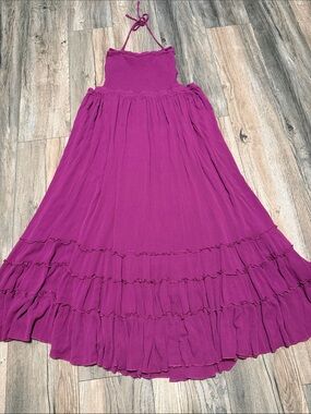 Tiered Maxi Dress in Fuchsia